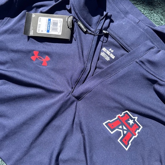 🏈 Vintage HOUSTON ROUGHNECKS Men’s XLT Long Sleeve UNDER ARMOUR Shirt XFL UFL - Picture 2 of 4